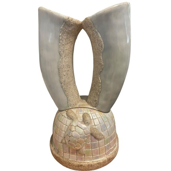 Tradewinds by JULIE UELAND Beach Decor Turtle Large Double Vase - Picture 1 of 8
